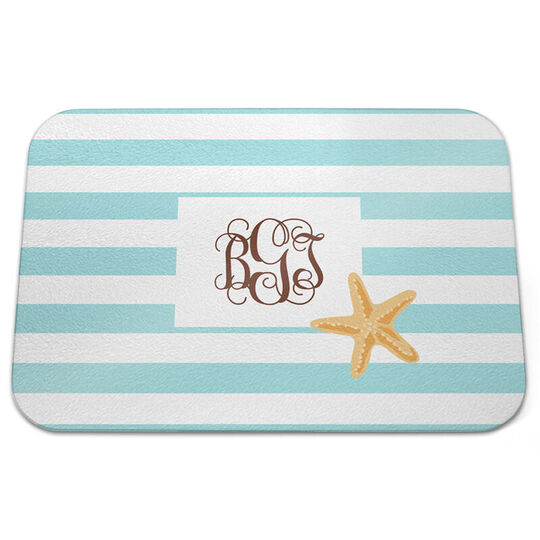Stripe Starfish Glass Cutting Board